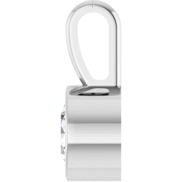 Bezel-Set Solitaire Pendant Image 3 Boyd Jewelers Wesley Chapel, FL