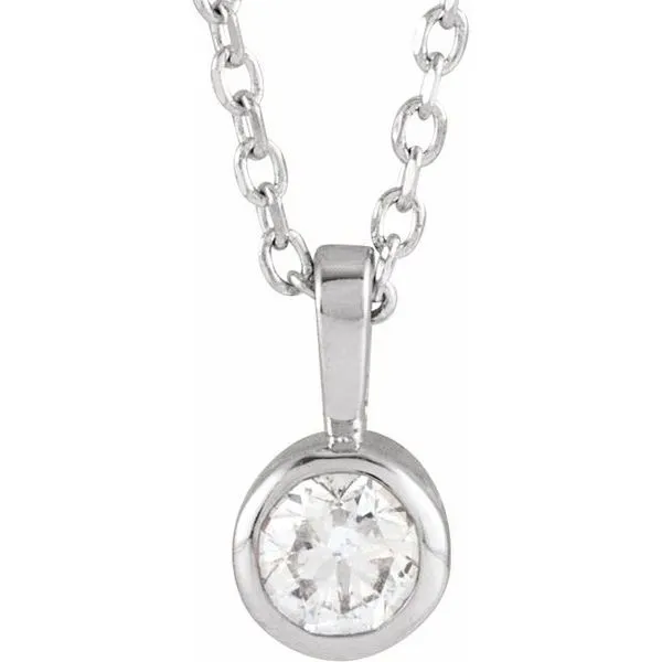 Bezel-Set Solitaire Necklace Rasmussen Jewelers Spanish Fork, UT