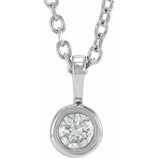 Bezel-Set Solitaire Necklace Rasmussen Jewelers Spanish Fork, UT