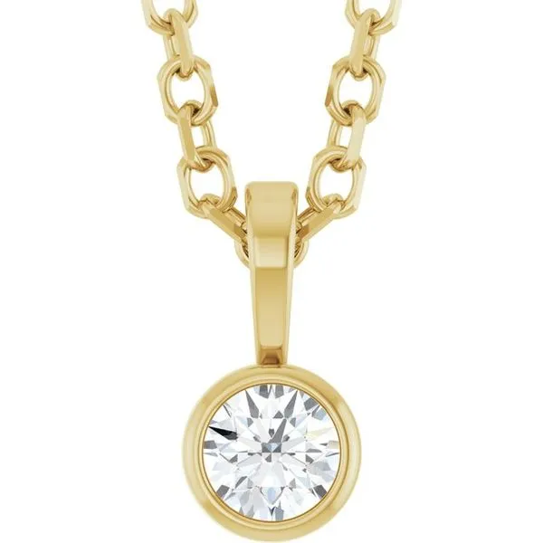 Bezel-Set Solitaire Necklace Rasmussen Jewelers Spanish Fork, UT