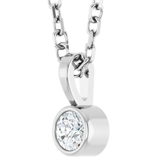 Bezel-Set Solitaire Necklace Image 2 Boyd Jewelers Wesley Chapel, FL