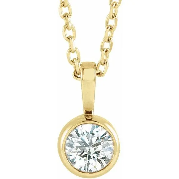 Bezel-Set Solitaire Necklace James & Williams Jewelers Berwyn, IL