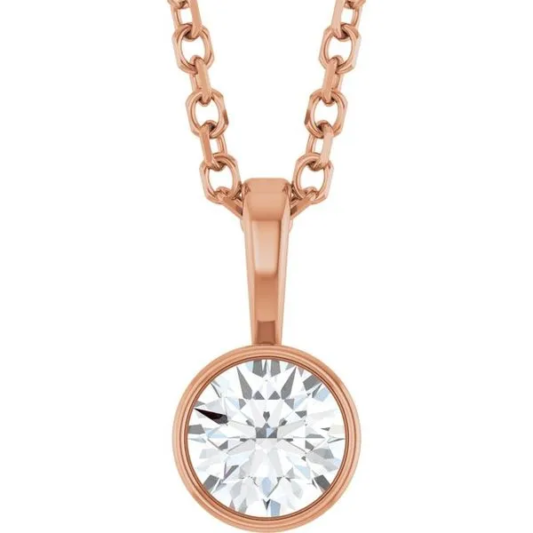 Bezel-Set Solitaire Necklace Cherry Street Jewelers Tulsa, OK