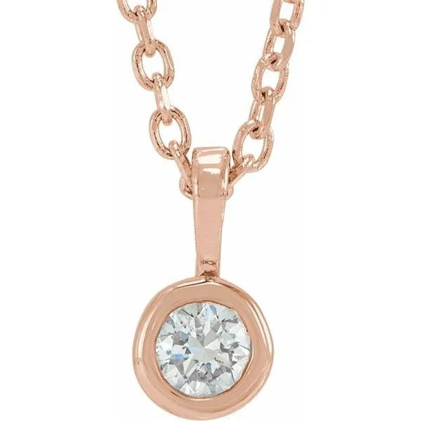 Bezel-Set Solitaire Necklace Hopman Jewelers Elkhart, IN