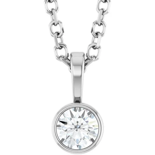Bezel-Set Solitaire Necklace James & Williams Jewelers Berwyn, IL