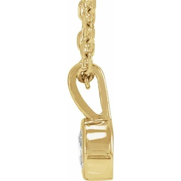 Bezel-Set Solitaire Necklace Image 2 James & Williams Jewelers Berwyn, IL