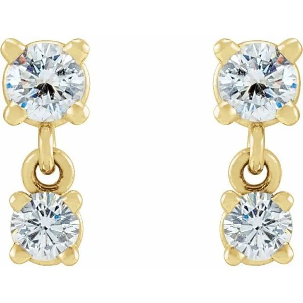 Two-Stone Earrings Image 2 Hart's Jewelers Grants Pass, OR