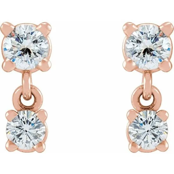 Two-Stone Earrings Image 2 Hart's Jewelers Grants Pass, OR