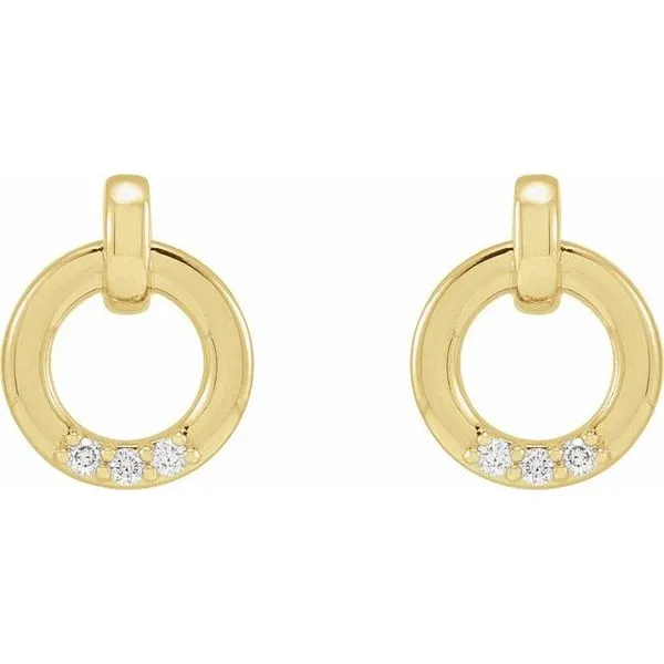 Accented Circle Earrings Image 2 D'Errico Jewelry Scarsdale, NY