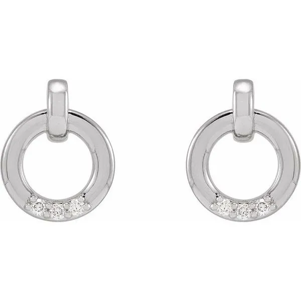 Accented Circle Earrings Image 2 Rasmussen Jewelers Spanish Fork, UT