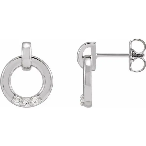 Accented Circle Earrings D'Errico Jewelry Scarsdale, NY