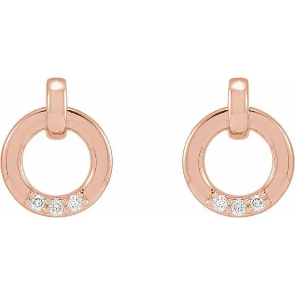 Accented Circle Earrings Image 2 Hopman Jewelers Elkhart, IN