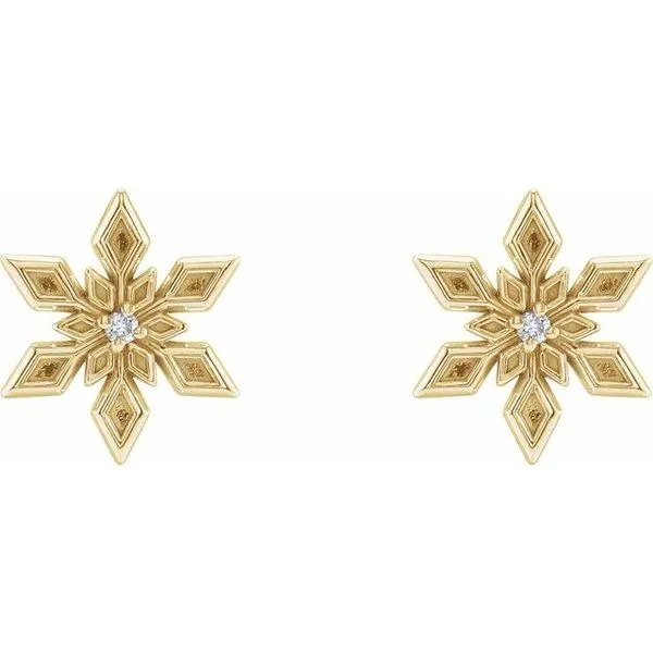 Snowflake Earrings Image 2 Hopman Jewelers Elkhart, IN
