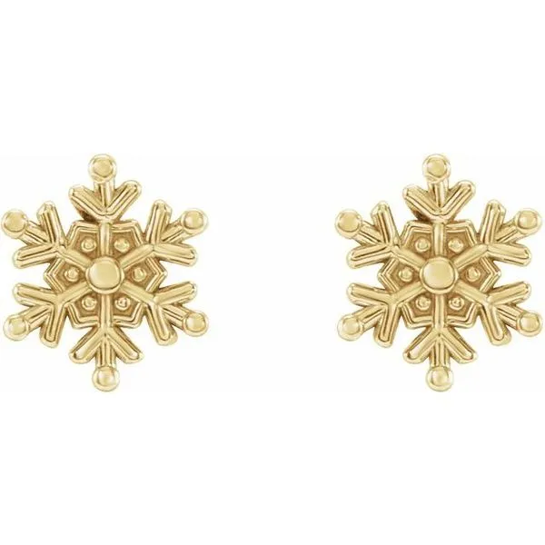 Petite Snowflake Earrings Image 2 Arnold's Jewelry and Gifts Logansport, IN