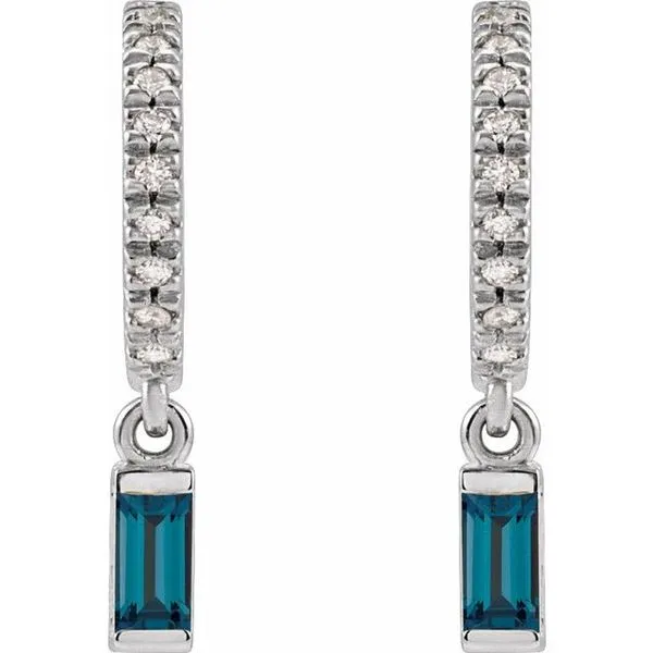 French-Set Dangle Hoop Earrings Image 2 Gaines Jewelry FLINT, MI