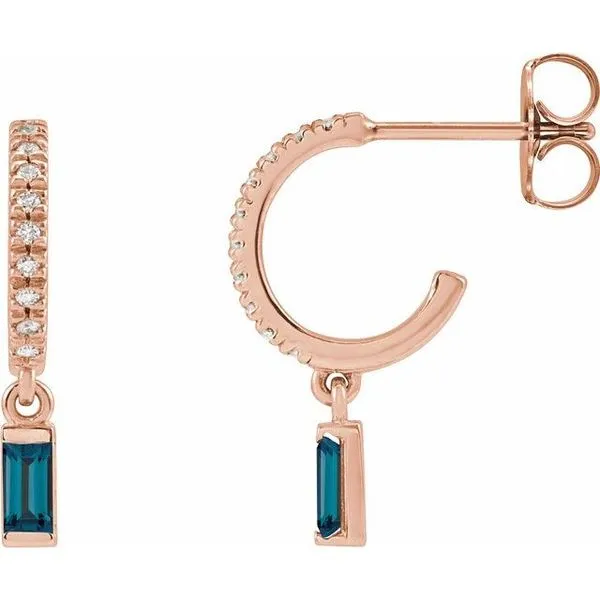 French-Set Dangle Hoop Earrings Valentine's Fine Jewelry Dallas, PA