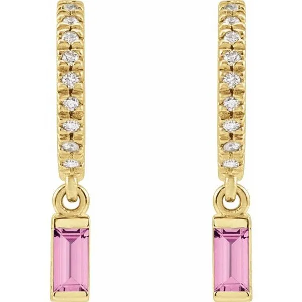 French-Set Dangle Hoop Earrings Image 2 Berilian Jewelers Folsom, CA