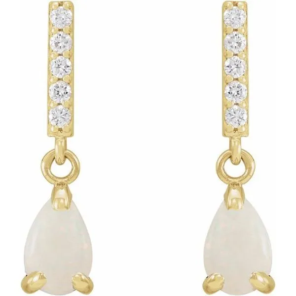 Accented Cabochon Earrings Image 2 Ask Design Jewelers Olean, NY