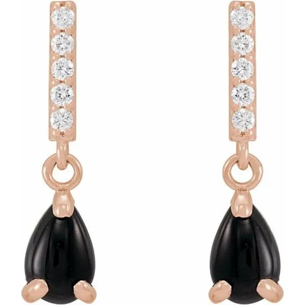 Accented Cabochon Earrings Image 2 Rasmussen Jewelers Spanish Fork, UT