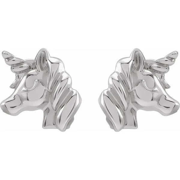 Youth Unicorn Earrings Image 2 Arnold's Jewelry and Gifts Logansport, IN