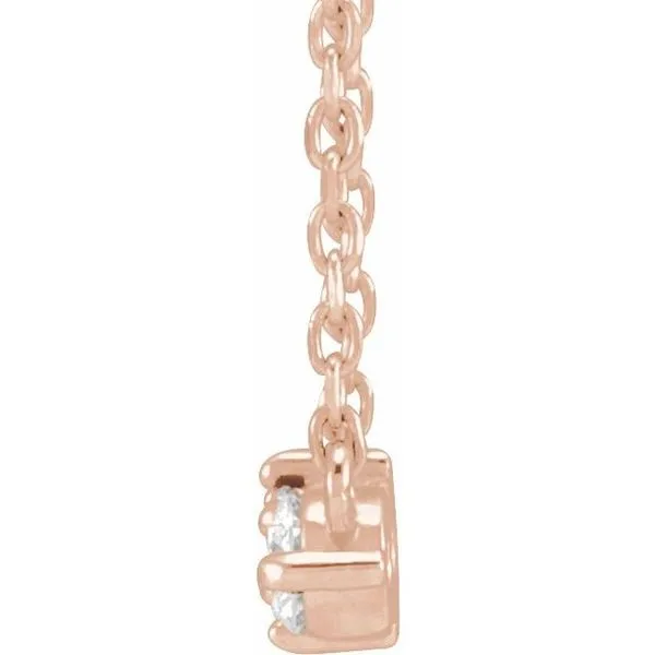 Three-Stone Bar Necklace Image 2 Long Jewelers Chesapeake, VA