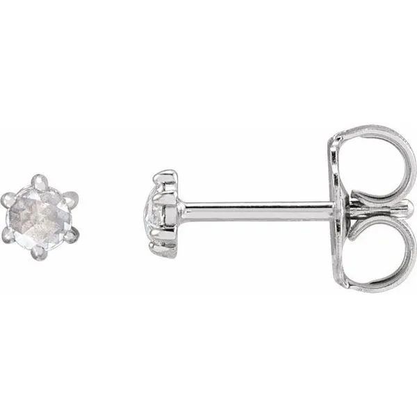 Round 6-Prong Rose-Cut Stud Earrings Hopman Jewelers Elkhart, IN