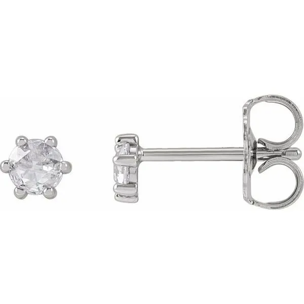 Round 6-Prong Rose-Cut Stud Earrings Hopman Jewelers Elkhart, IN