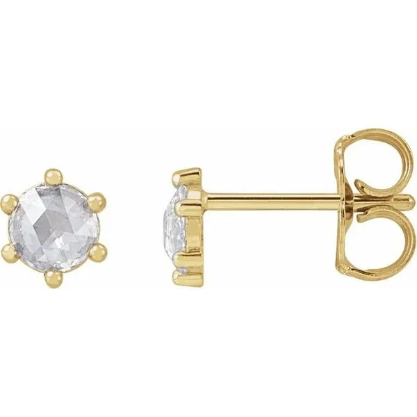 Round 6-Prong Rose-Cut Stud Earrings James & Williams Jewelers Berwyn, IL