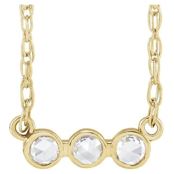 Rose-Cut Three-Stone Necklace Hopman Jewelers Elkhart, IN