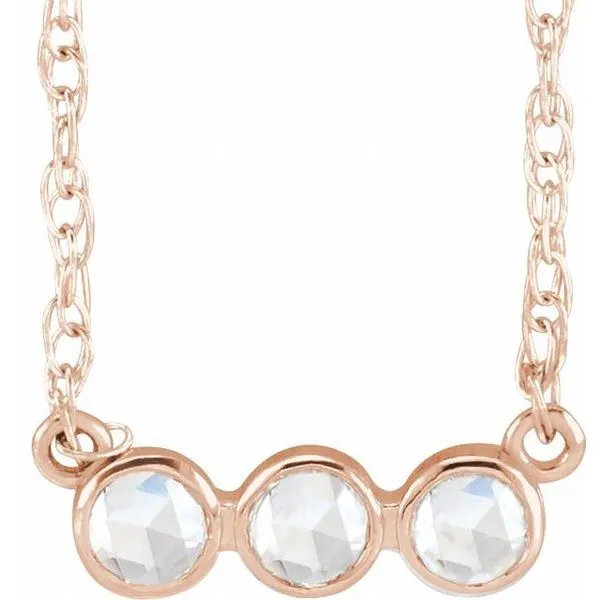 Rose-Cut Three-Stone Necklace Rasmussen Jewelers Spanish Fork, UT