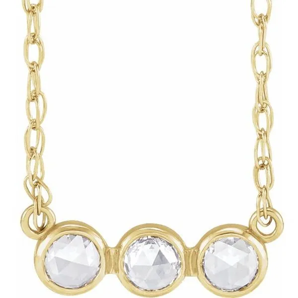Rose-Cut Three-Stone Necklace James & Williams Jewelers Berwyn, IL