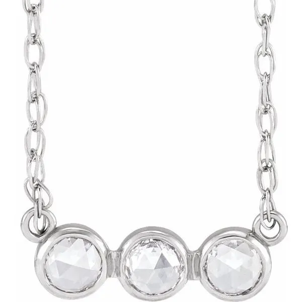 Rose-Cut Three-Stone Necklace J. Meredith Jewelers Delafield, WI