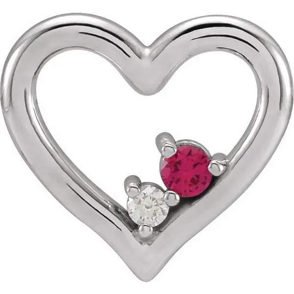 Heart Necklace or Slide Pendant Long Jewelers Chesapeake, VA