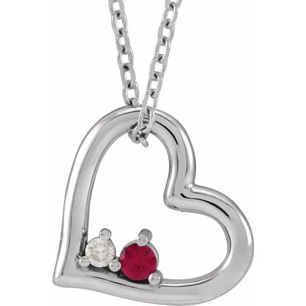 Heart Necklace or Slide Pendant Long Jewelers Chesapeake, VA