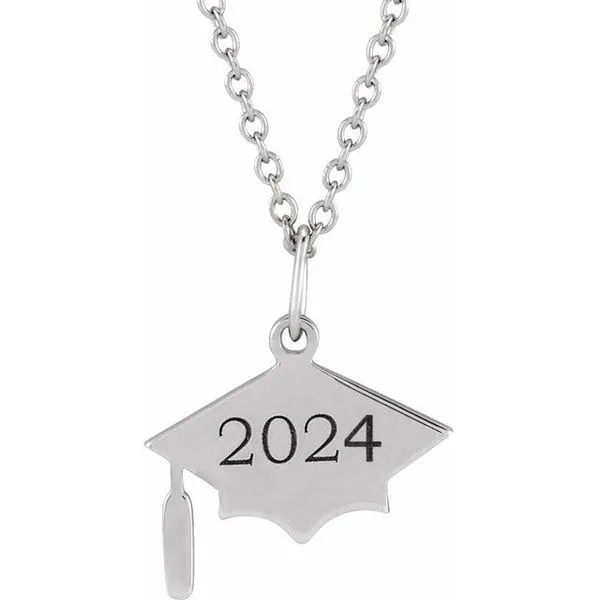 Engravable Graduation Cap Necklace Image 2 Long Jewelers Chesapeake, VA