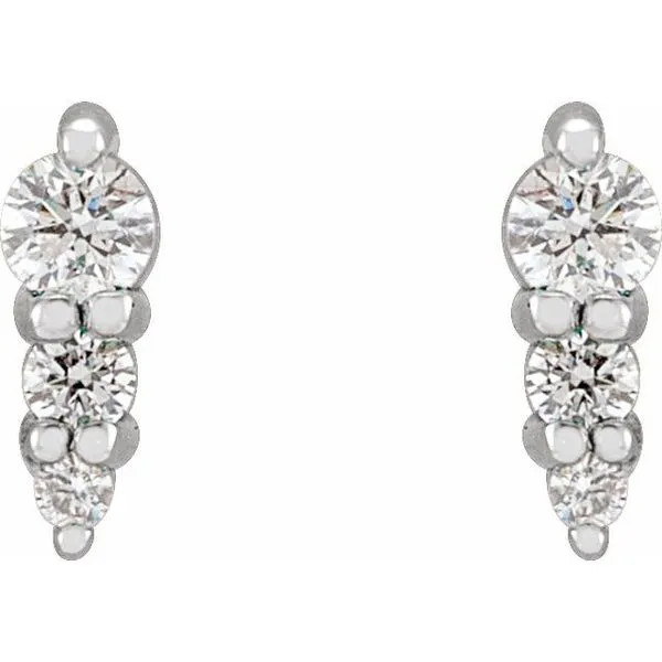 Graduated Bar Earrings Image 2 Hopman Jewelers Elkhart, IN