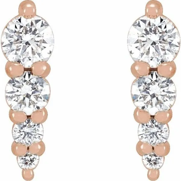 Graduated Bar Earrings Image 2 Hopman Jewelers Elkhart, IN