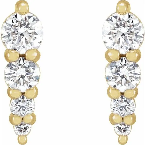 Graduated Bar Earrings Image 2 Hopman Jewelers Elkhart, IN