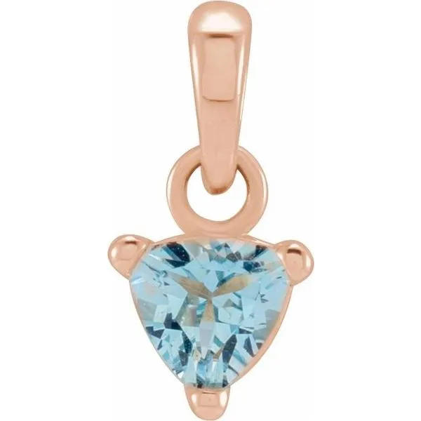 Trillion 3-Prong Solitaire Pendant Long Jewelers Chesapeake, VA