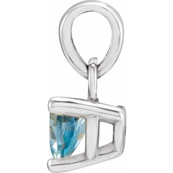 Trillion 3-Prong Solitaire Pendant Image 2 Long Jewelers Chesapeake, VA
