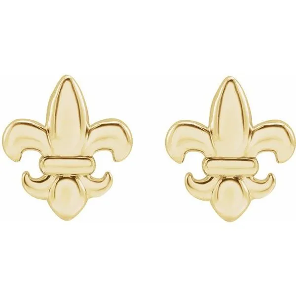 Fleur-de-lis Earrings Image 2 Hopman Jewelers Elkhart, IN