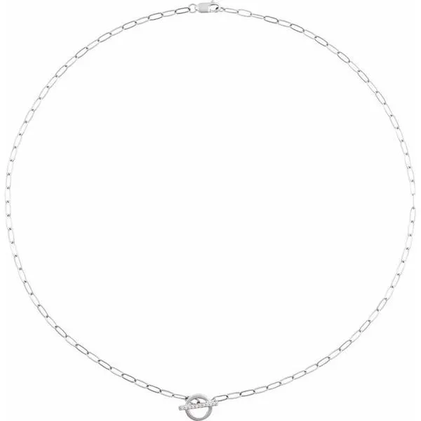 Accented Toggle Necklace Image 3 Rasmussen Jewelers Spanish Fork, UT