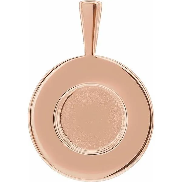 Engravable Halo-Style Pendant Image 4 Cherry Street Jewelers Tulsa, OK