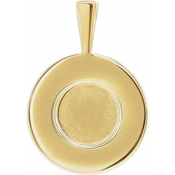 Engravable Halo-Style Pendant Image 4 M. J. Thomas Jewelers, Ltd. Stratford, CT