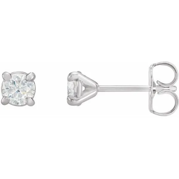 Round 4-Prong Claw Stud Earrings Hopman Jewelers Elkhart, IN