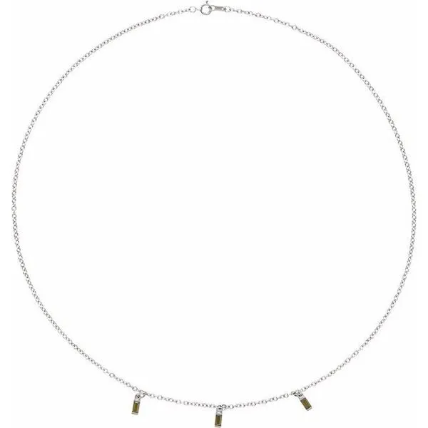 Articulated Baguette Necklace Long Jewelers Chesapeake, VA