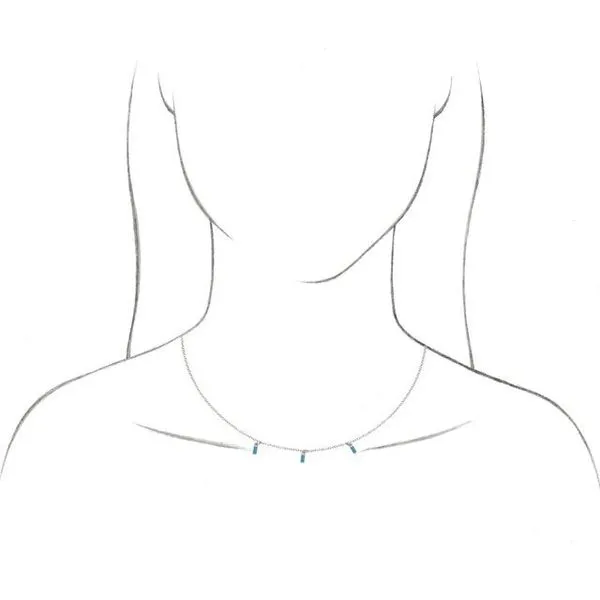 Articulated Baguette Necklace Image 2 Long Jewelers Chesapeake, VA
