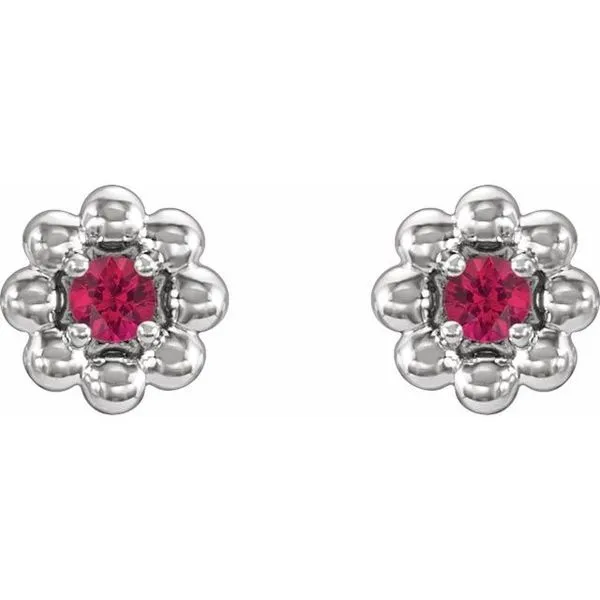 Petite Flower Earrings Image 2 Hopman Jewelers Elkhart, IN