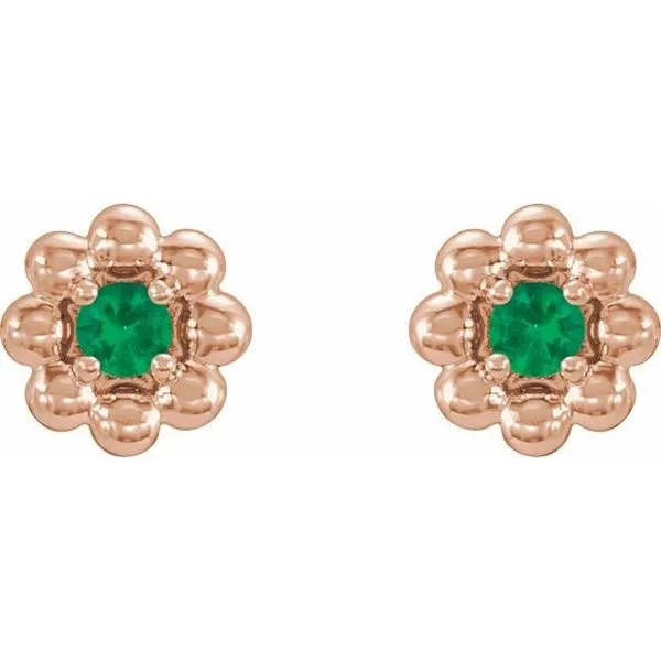 Petite Flower Earrings Image 2 Hopman Jewelers Elkhart, IN