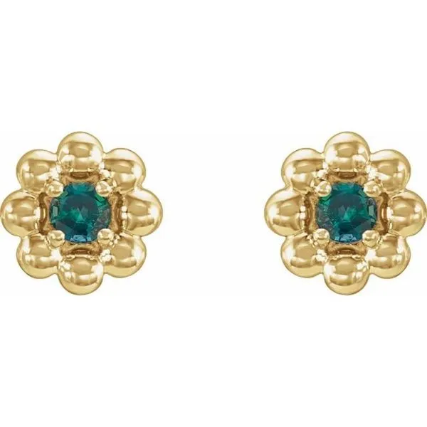 Petite Flower Earrings Image 2 Hopman Jewelers Elkhart, IN